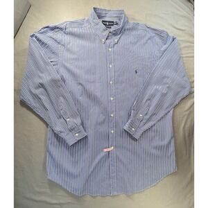 Ralph Lauren Classic Fit Long Sleeve Button Down Blue Shirt‎ Men's 2XLT Tall